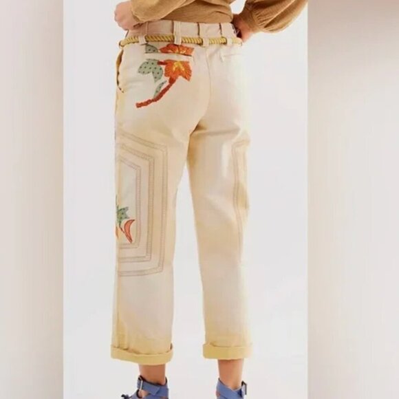 NWOT We The Free Electric Sands Embroidered Pants (Free People) - Picture 4 of 14